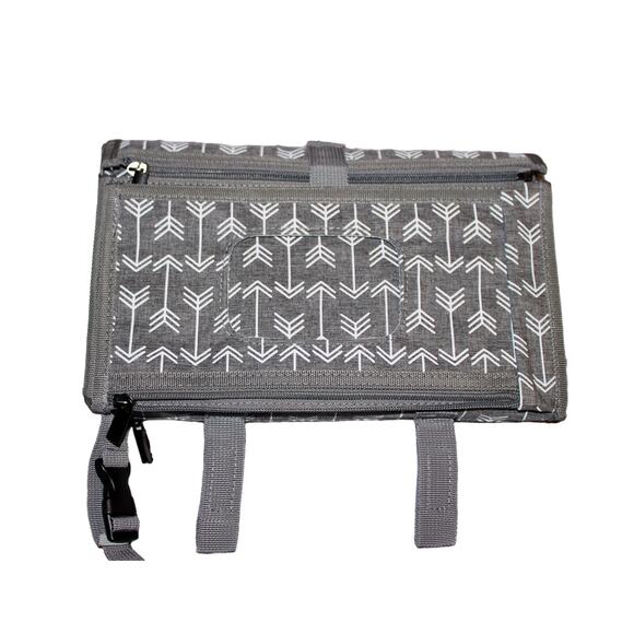 Kopi Baby Portable Diaper Changing Pad Gray Arrows - Picture 2 of 5